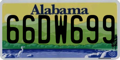 AL license plate 66DW699