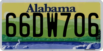 AL license plate 66DW706