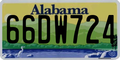 AL license plate 66DW724