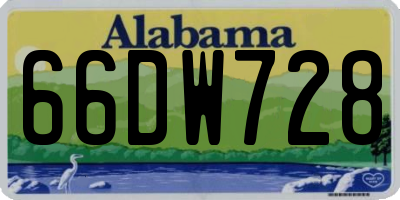 AL license plate 66DW728