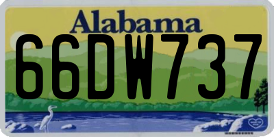 AL license plate 66DW737