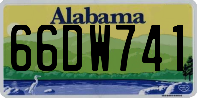 AL license plate 66DW741