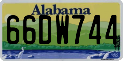 AL license plate 66DW744