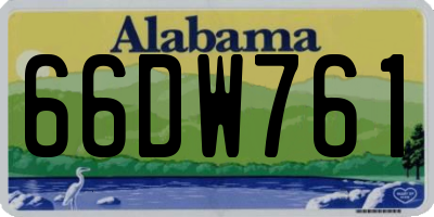 AL license plate 66DW761