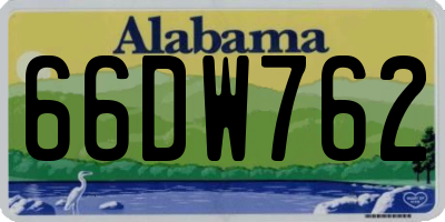 AL license plate 66DW762
