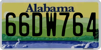 AL license plate 66DW764