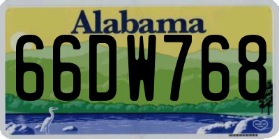 AL license plate 66DW768