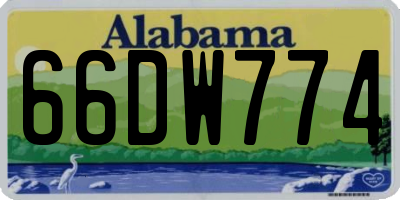 AL license plate 66DW774