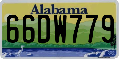 AL license plate 66DW779