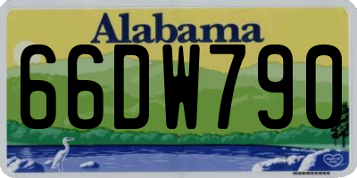 AL license plate 66DW790