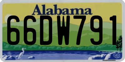 AL license plate 66DW791