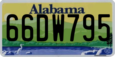 AL license plate 66DW795