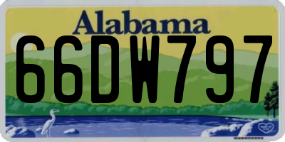 AL license plate 66DW797