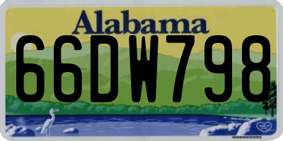 AL license plate 66DW798