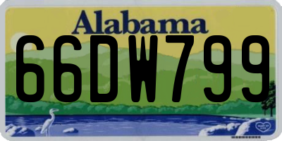 AL license plate 66DW799