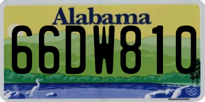 AL license plate 66DW810