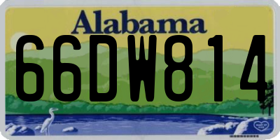 AL license plate 66DW814