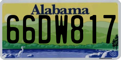 AL license plate 66DW817