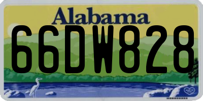 AL license plate 66DW828