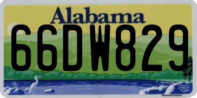 AL license plate 66DW829