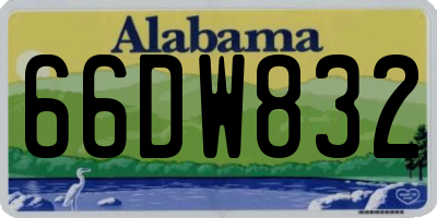 AL license plate 66DW832