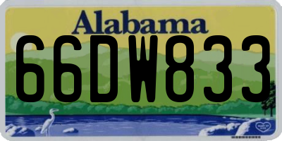 AL license plate 66DW833