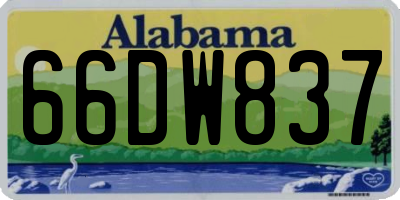 AL license plate 66DW837