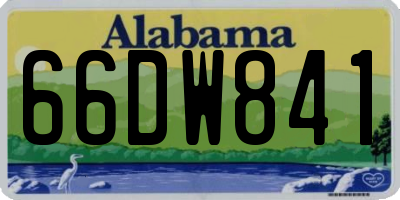 AL license plate 66DW841
