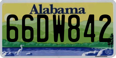 AL license plate 66DW842