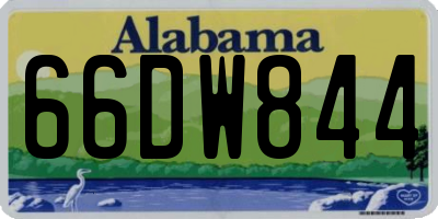 AL license plate 66DW844