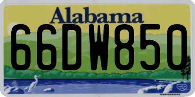 AL license plate 66DW850