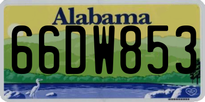 AL license plate 66DW853