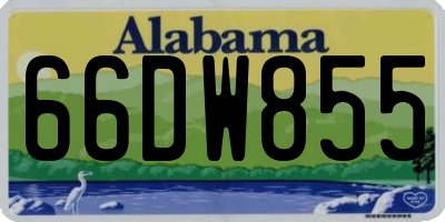 AL license plate 66DW855