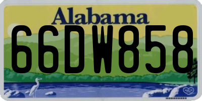 AL license plate 66DW858