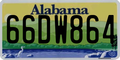 AL license plate 66DW864