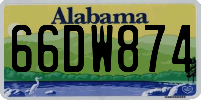 AL license plate 66DW874