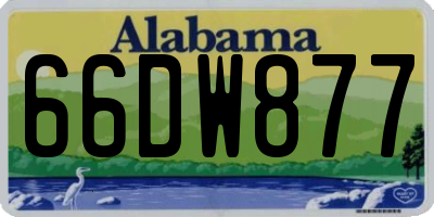 AL license plate 66DW877