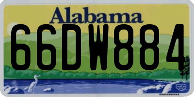 AL license plate 66DW884