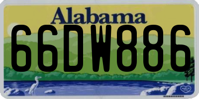 AL license plate 66DW886