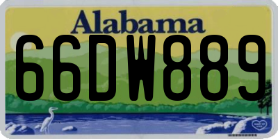 AL license plate 66DW889