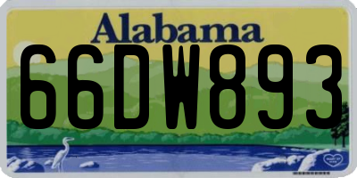 AL license plate 66DW893