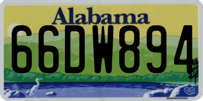 AL license plate 66DW894