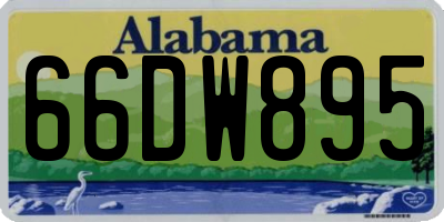 AL license plate 66DW895