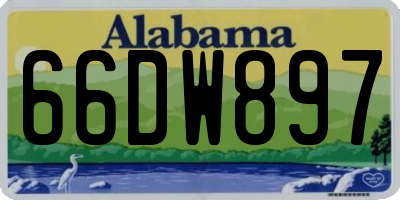 AL license plate 66DW897