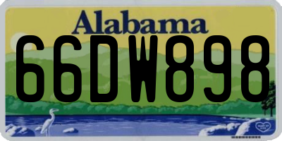 AL license plate 66DW898