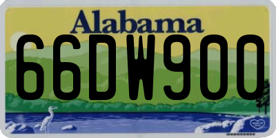 AL license plate 66DW900