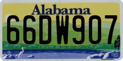 AL license plate 66DW907