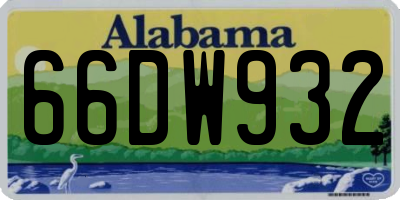 AL license plate 66DW932