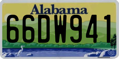 AL license plate 66DW941