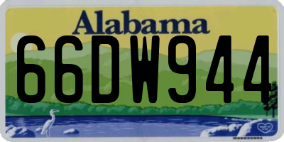 AL license plate 66DW944